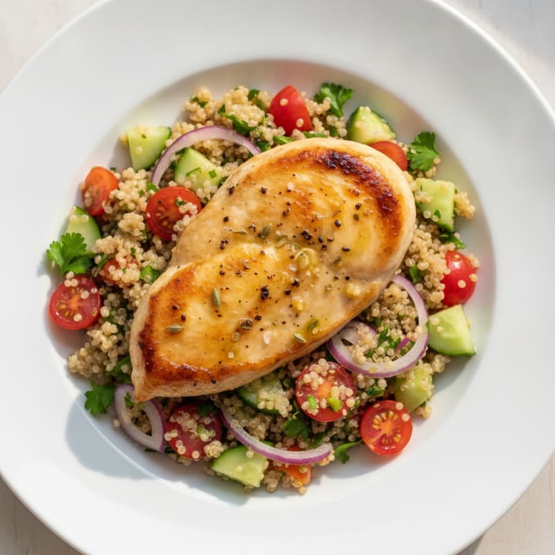 Lemon-Herb Chicken with Quinoa Salad