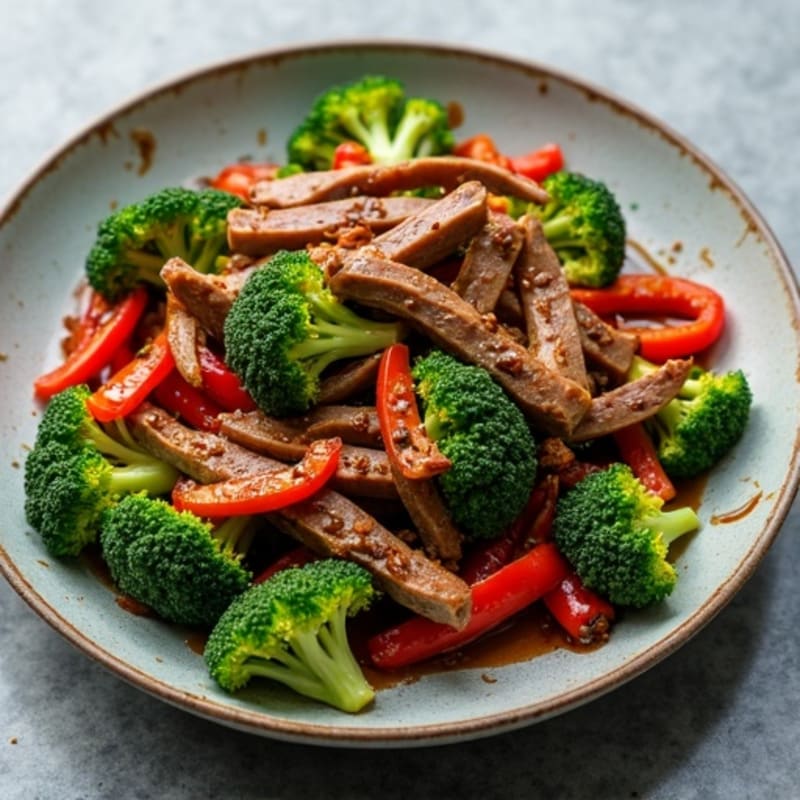 Garlic-Ginger Lean Beef and Crispy Broccoli Stir-Fry