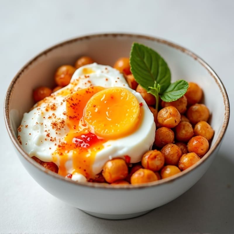 Greek Yogurt Bowl with Sriracha Roasted Chickpeas
