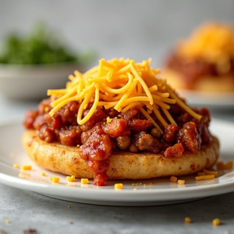 Crispy Loaded Potatoes with Lean Turkey Chili and Sharp Cheddar