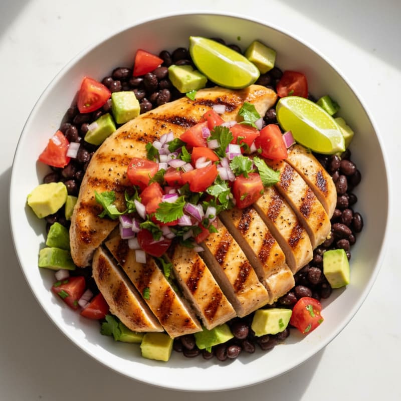 Fresh Tomato and Cilantro Salsa Chicken Bowl