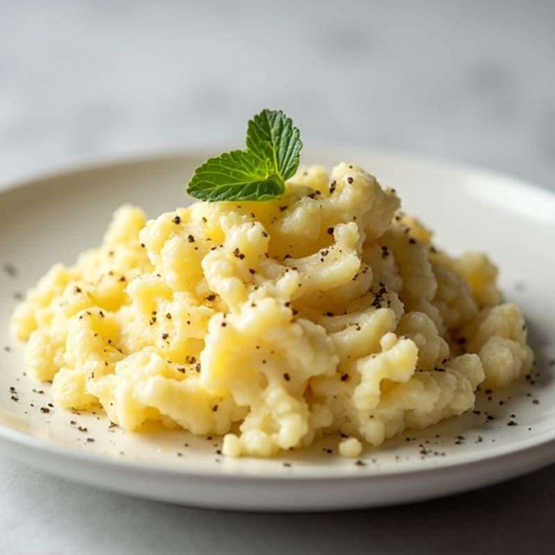 Creamy Cauliflower-Potato Mash with Roasted Garlic