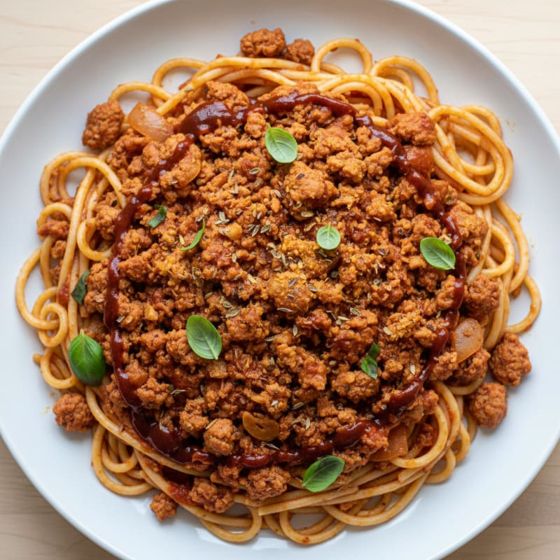 High-Protein Spaghetti with Lean Ground Turkey