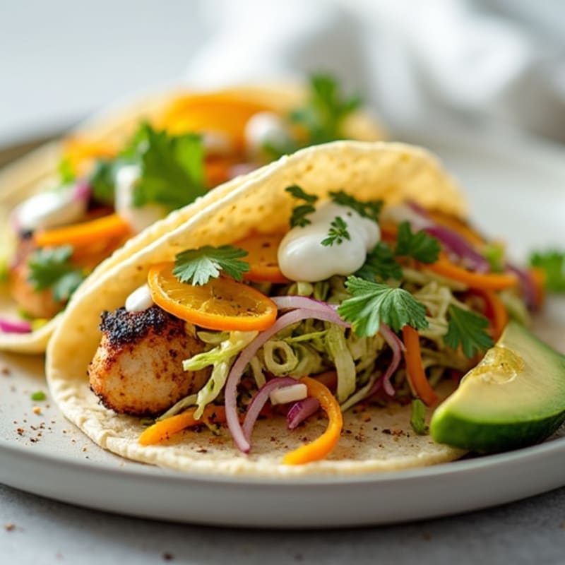 Citrus-Marinated Chicken Tacos with Crunchy Cabbage Slaw