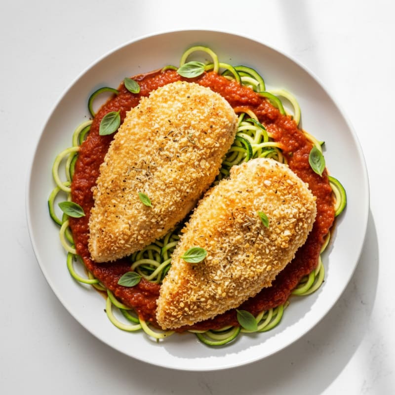 Parmesan-Crusted Chicken with Marinara