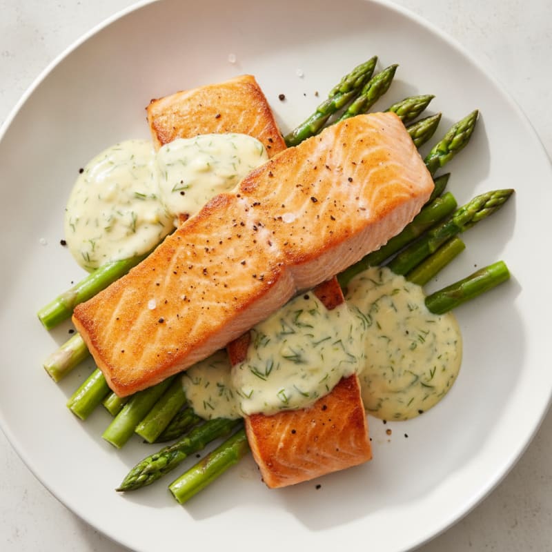 Pan-Seared Salmon with Lemon-Dill Sauce