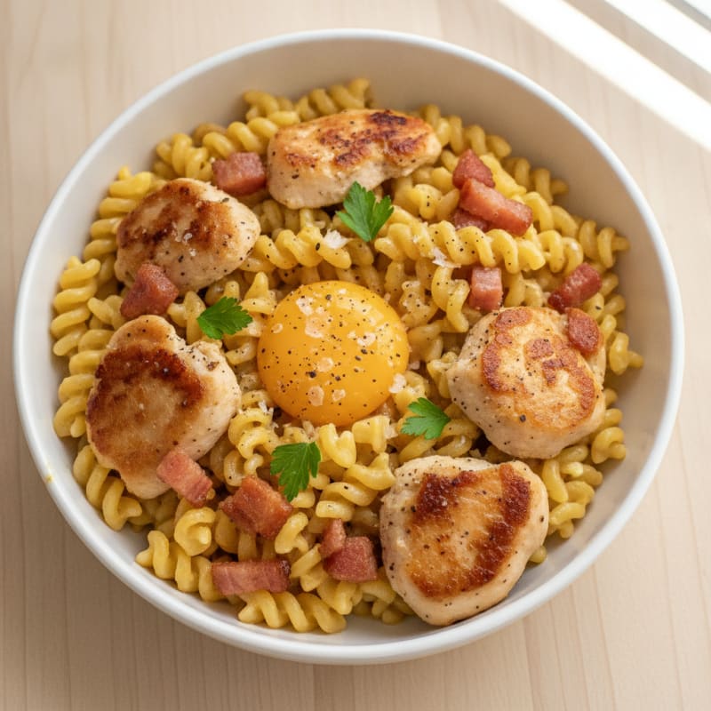 Classic Carbonara with Pancetta and Egg Yolk