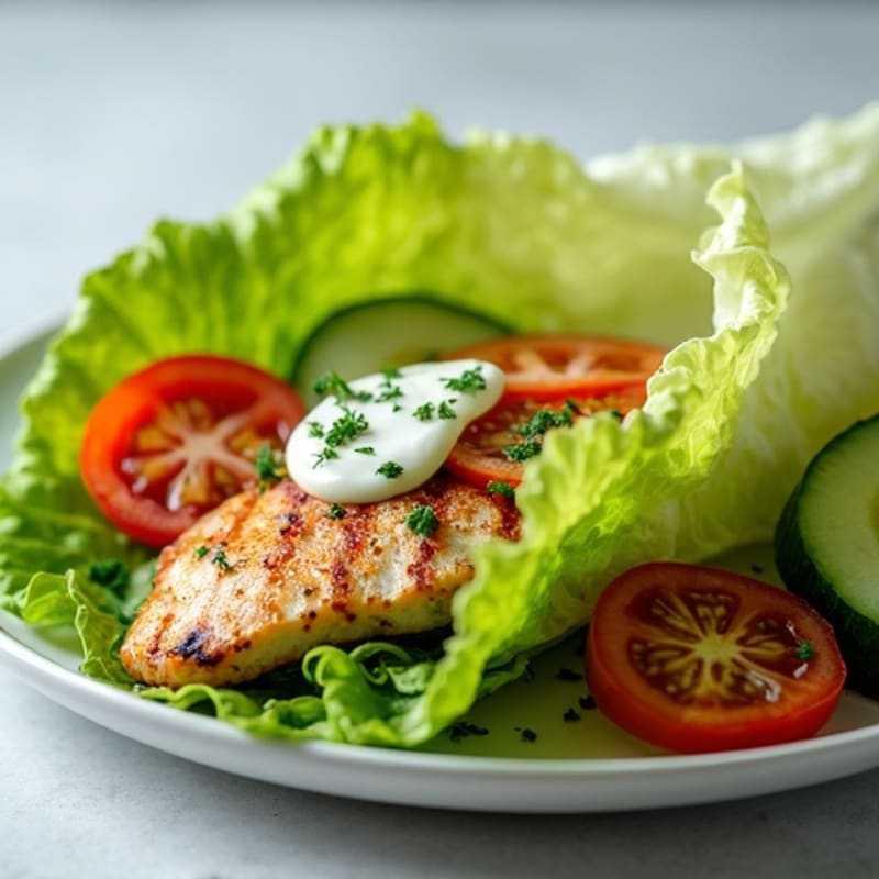 Herb-Seasoned Grilled Chicken Lettuce Wrap
