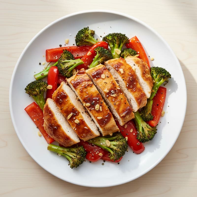 Crispy Teriyaki Chicken with Roasted Vegetables