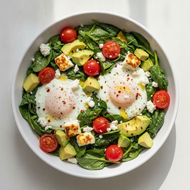 Baked Eggs with Avocado and Spinach