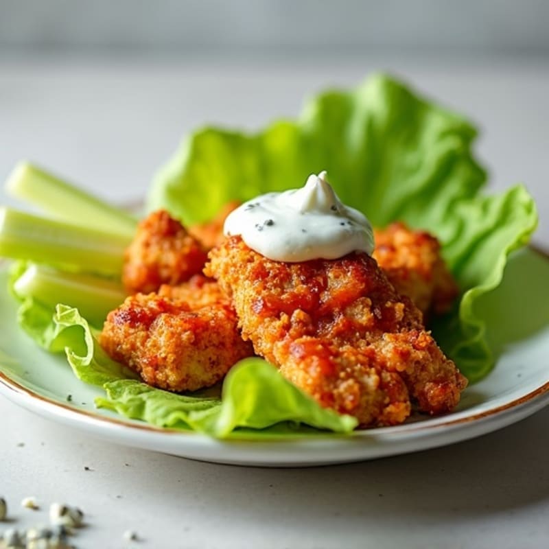 Crispy Buffalo Chicken Lettuce Wrap