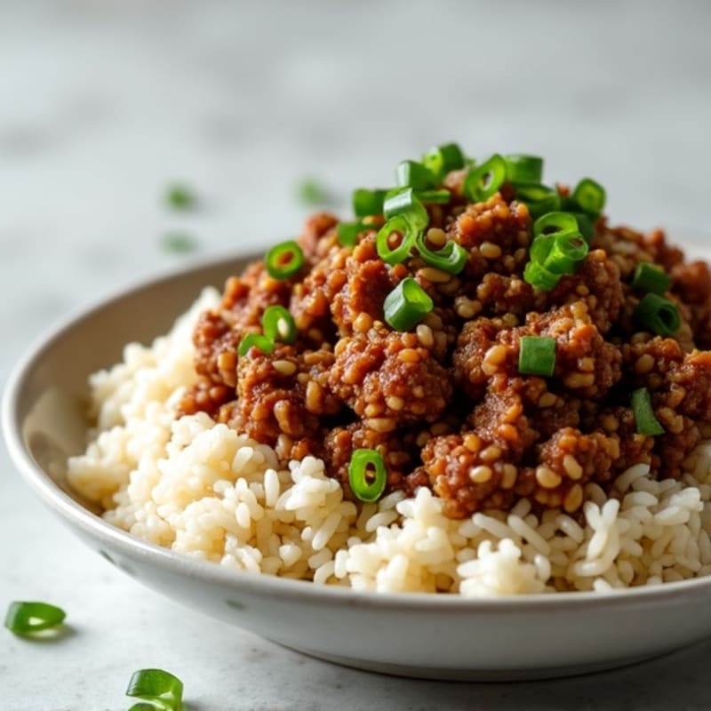 Ginger-Garlic Ground Beef with Fluffy Jasmine Rice