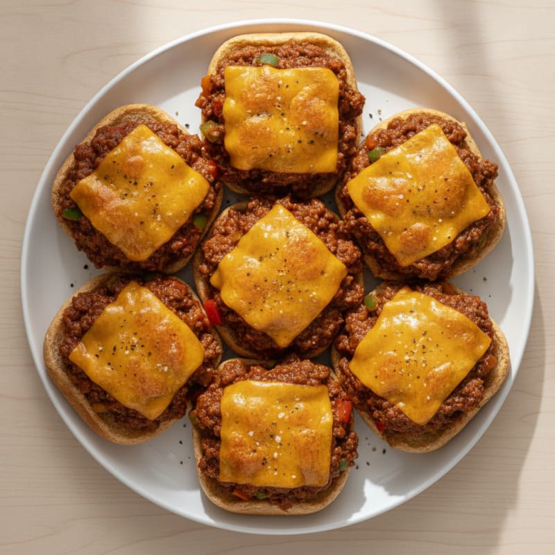 Classic Sloppy Joe Sliders with Cheddar