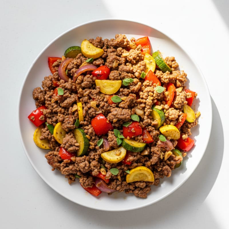 Ground Beef Skillet with Mixed Vegetables