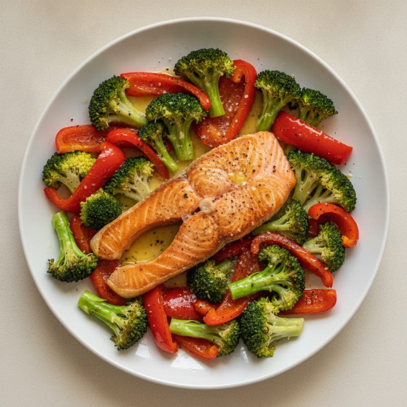 Pan-Seared Salmon with Roasted Vegetables