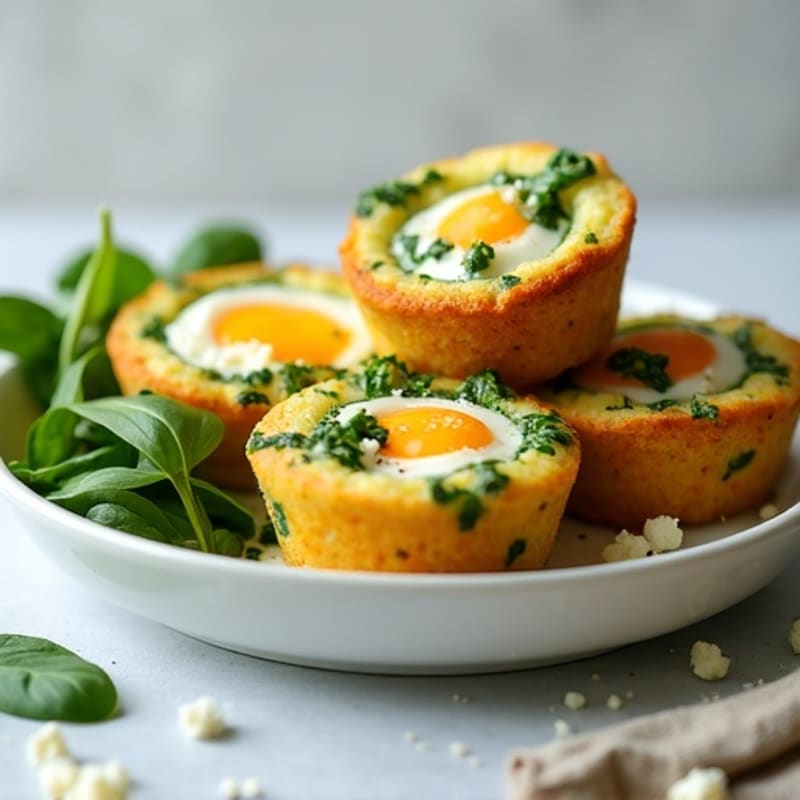 Savory Protein Egg Muffins with Spinach and Feta