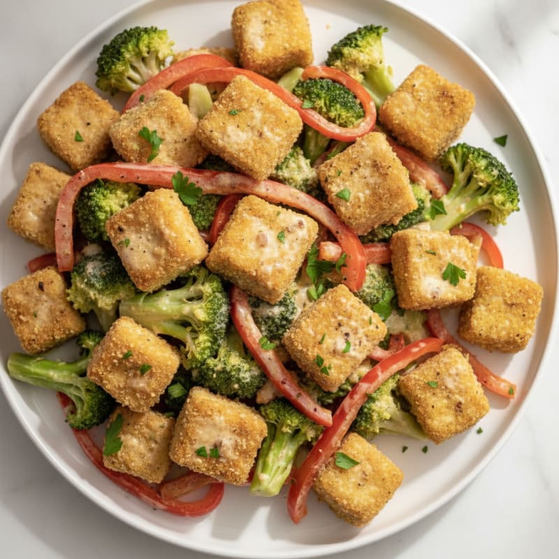 Garlic-Herb Baked Tofu