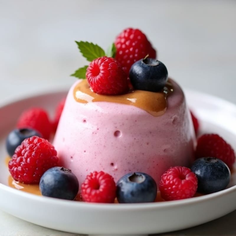 Silky Greek Yogurt Protein Mousse with Mixed Berries