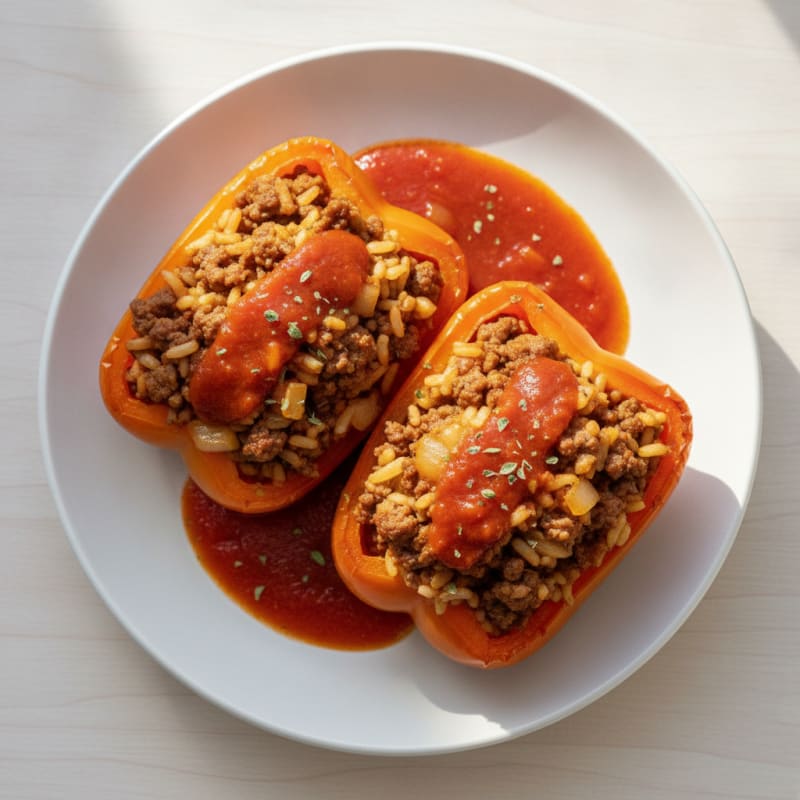 Ground Beef Stuffed Bell Peppers