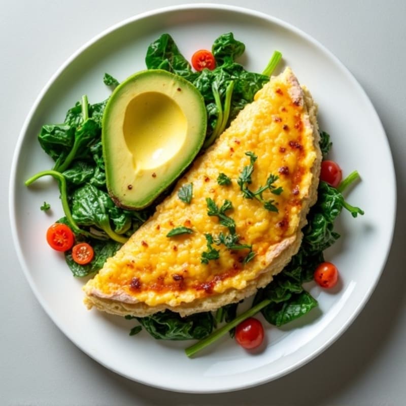 Egg White Scramble with Spinach and Smoked Turkey