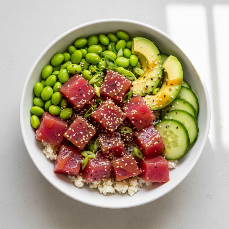 Zesty Ginger-Soy Tuna Poke Bowl