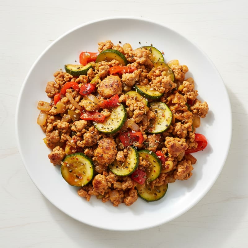 Savory Ground Turkey and Vegetable Skillet