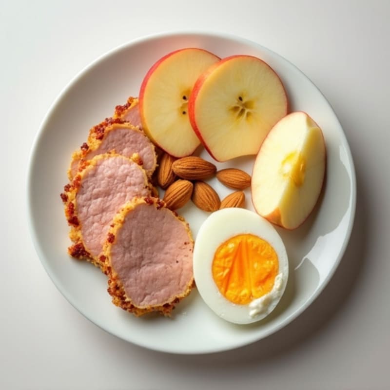 Turkey Breast Slices with Hard-Boiled Eggs