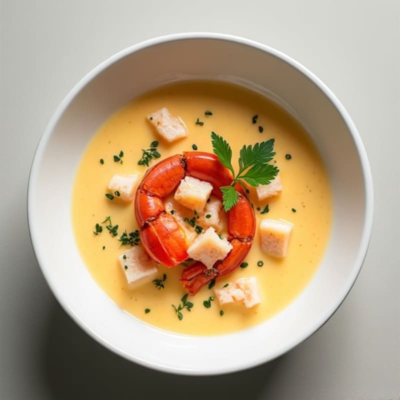 Velvety Lobster Bisque with Fresh Herbs