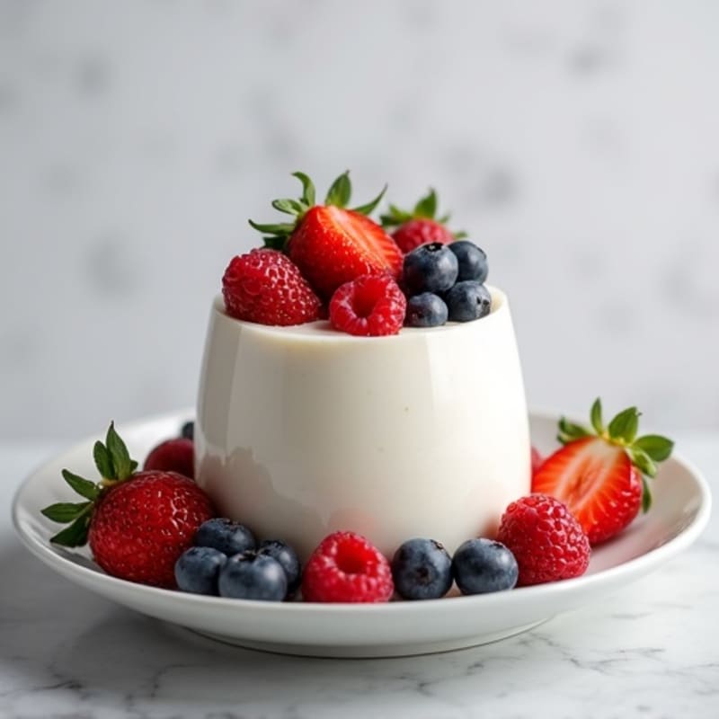 Greek Yogurt Protein Mousse with Fresh Berries