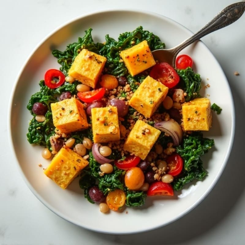 Hearty Tofu Scramble with Roasted Vegetables