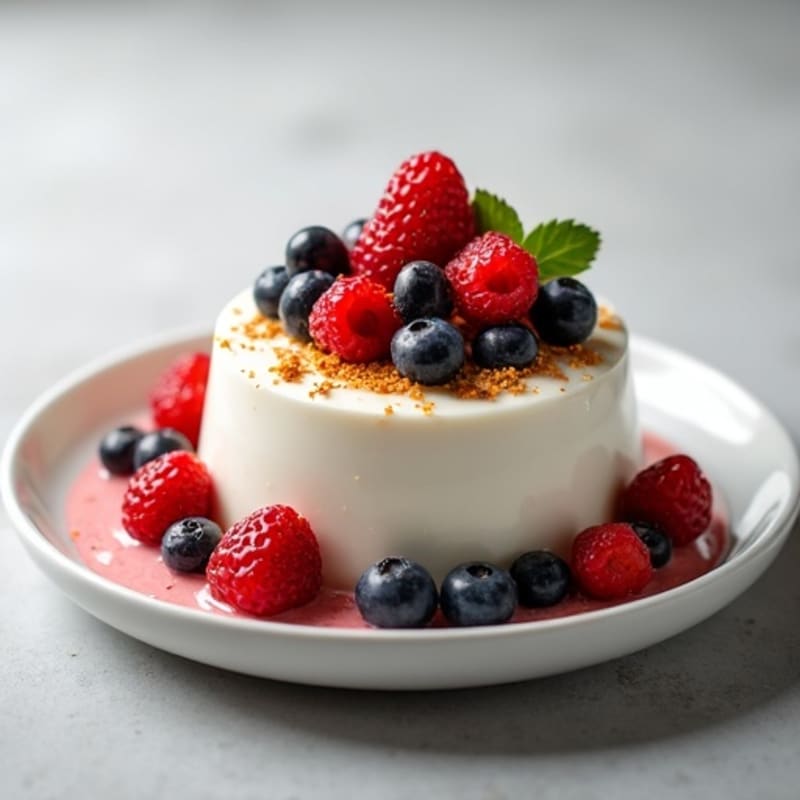 Silky Greek Yogurt Protein Pudding with Berries