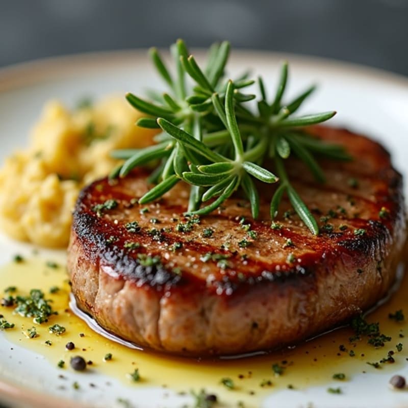 Garlic-Herb Crusted Pan-Seared Steak