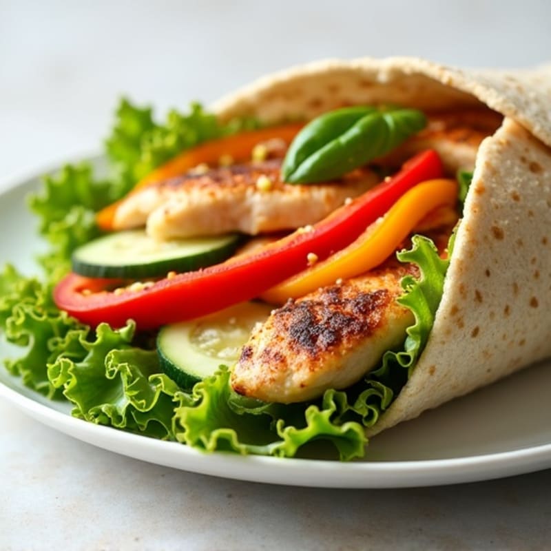 Herb-Grilled Chicken and Fresh Veggie Wrap