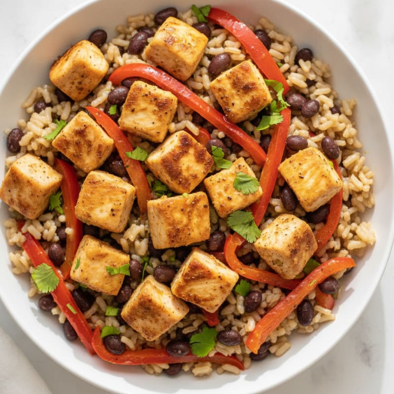 Chicken and Black Bean Rice Bowl