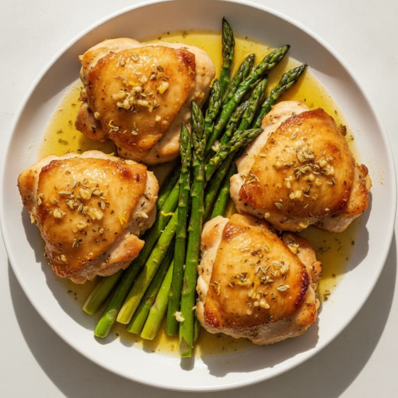Lemon Herb Roasted Chicken Thighs