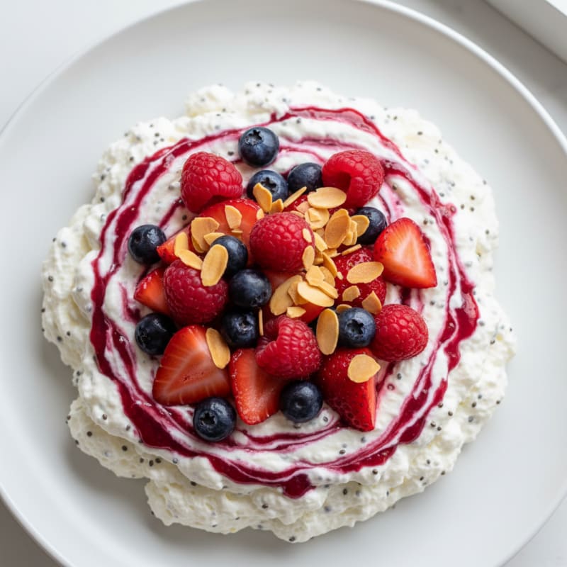 Silky Greek Yogurt Protein Mousse with Mixed Berries