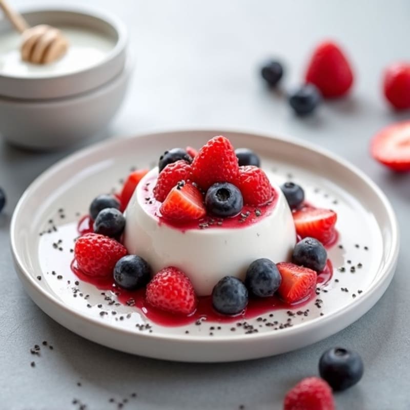 Silky Greek Yogurt Protein Mousse with Berries