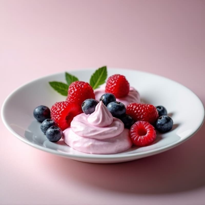 Greek Yogurt Protein Mousse with Mixed Berries