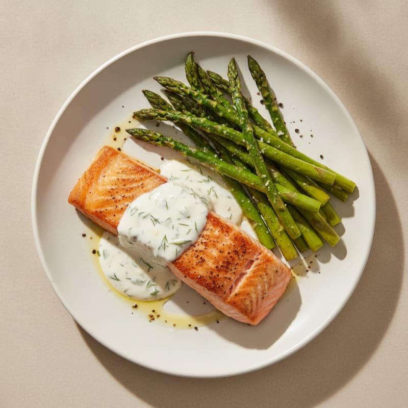 Pan-Seared Salmon with Lemon-Dill Sauce