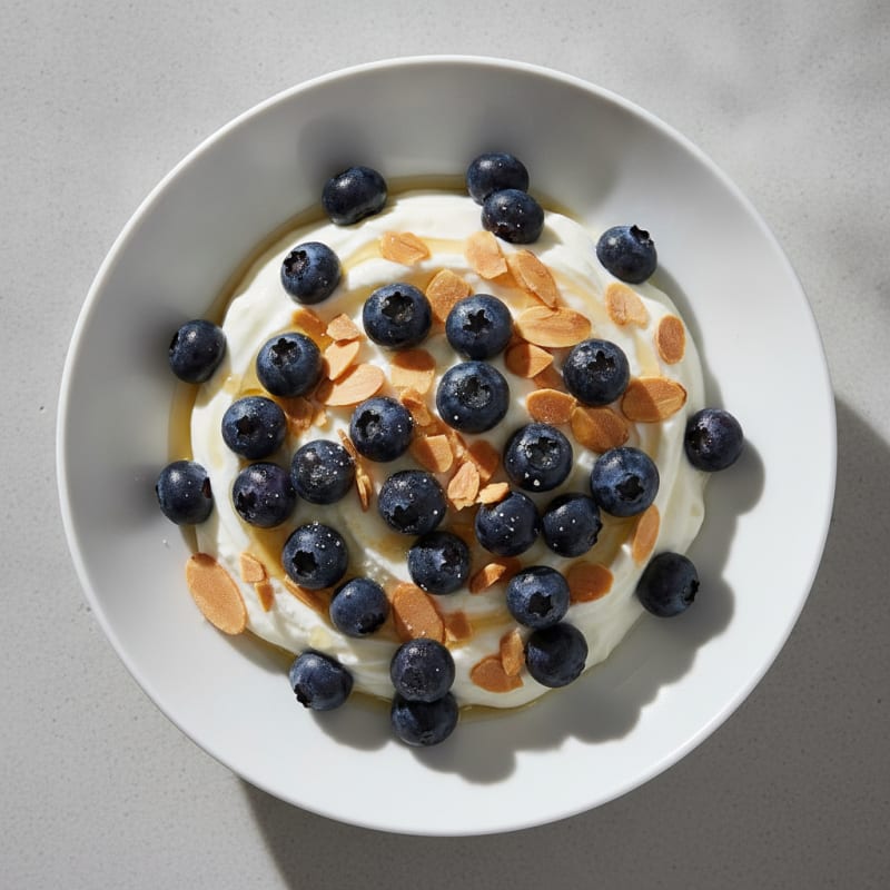 Greek Yogurt Protein Parfait with Berries and Almonds