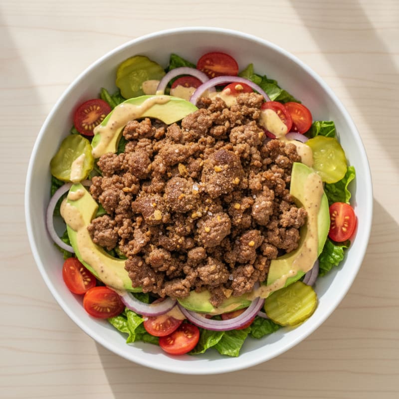 Classic Beef Burger Bowl