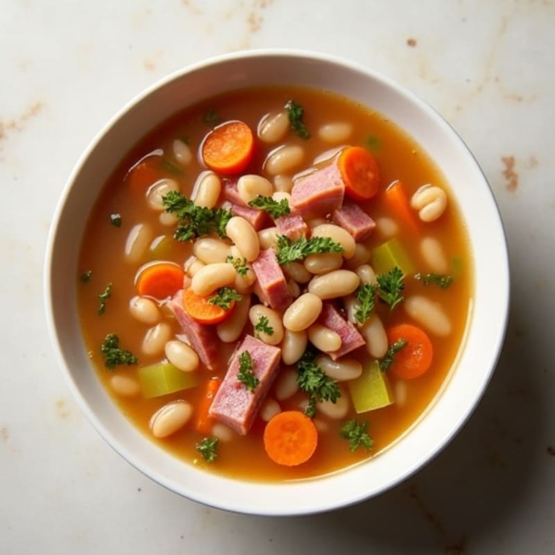 Hearty Smoked Ham and White Bean Soup