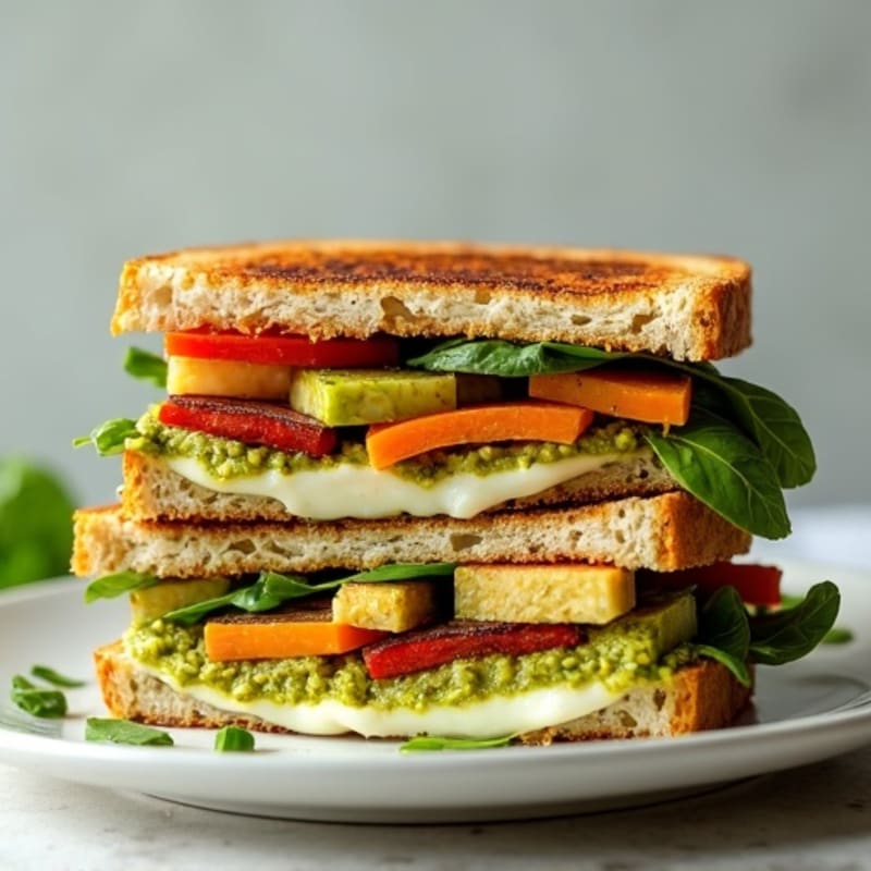 Herb-Roasted Vegetable Pesto Panini