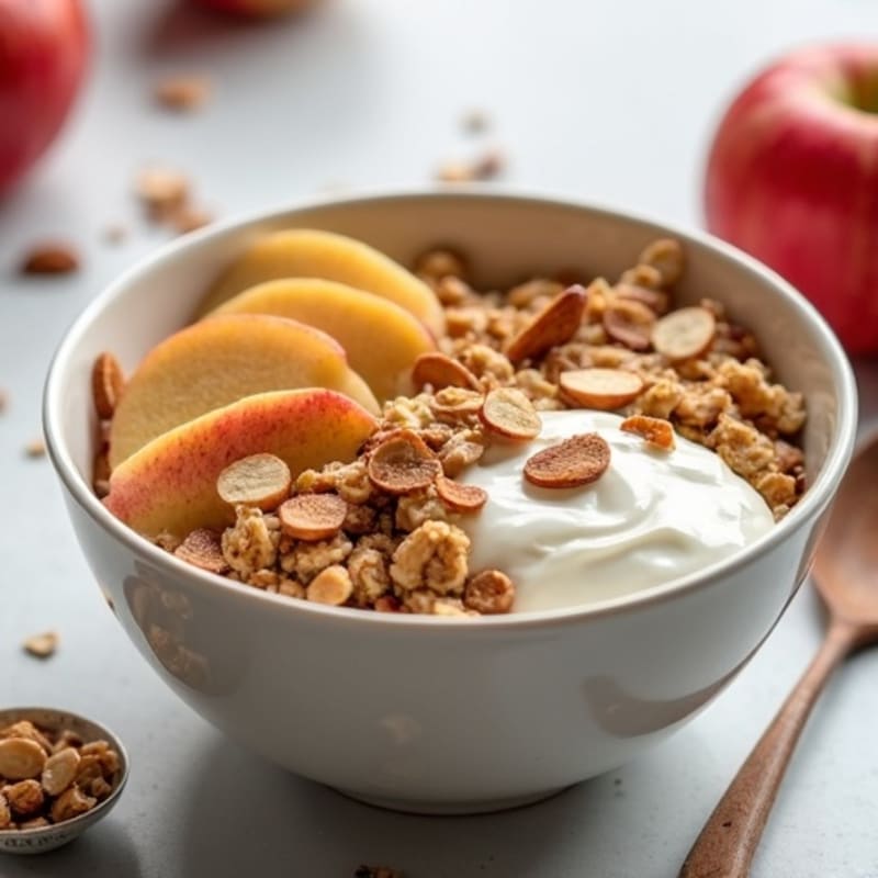 Warm Apple Cinnamon Protein Crumble Bowl