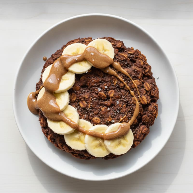 Banana Cacao Chia Baked Oats