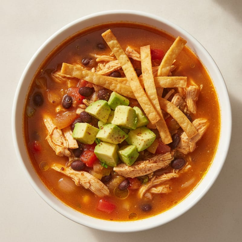Hearty Chicken Tortilla Soup