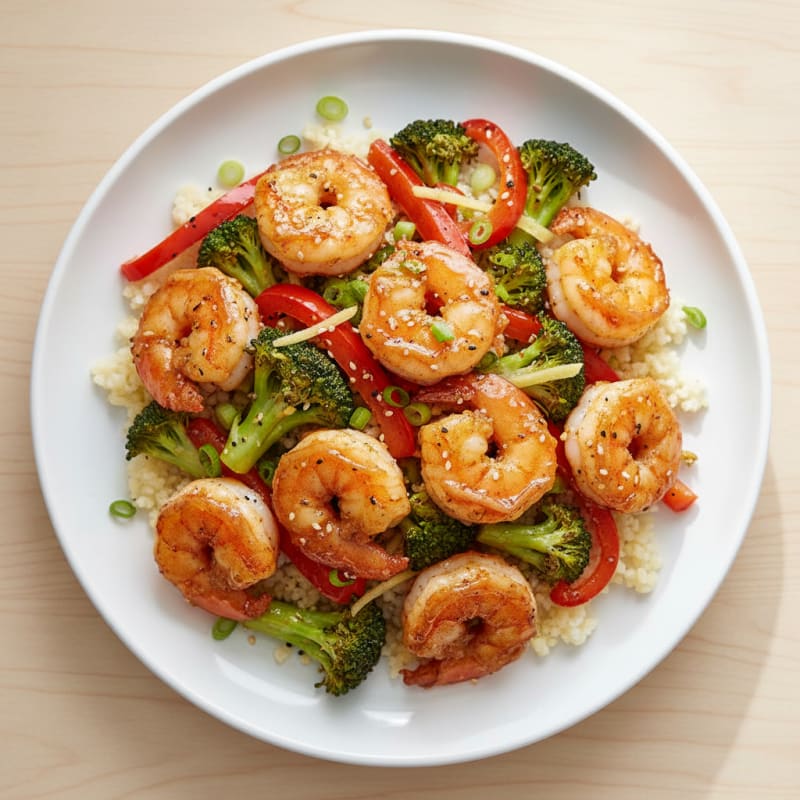 Crispy Honey-Garlic Shrimp Stir-Fry