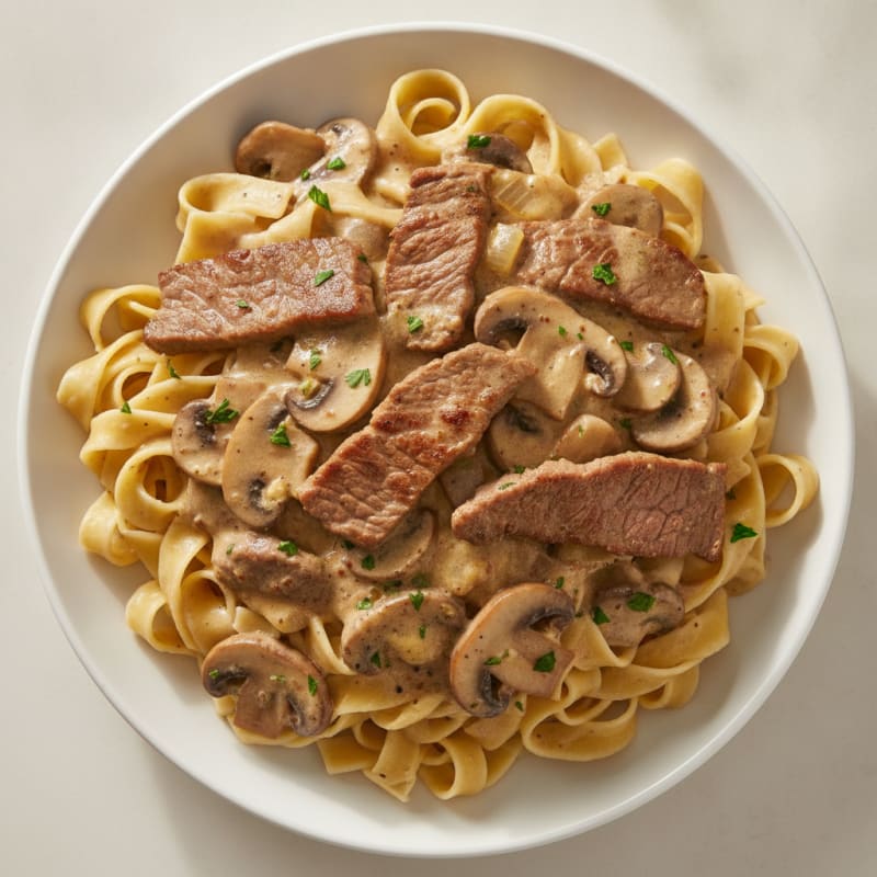 Classic Beef Stroganoff with Egg Noodles