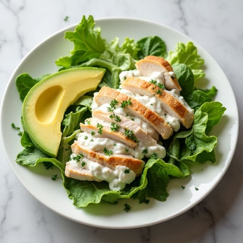 Creamy Chicken Salad with Fresh Herbs and Crisp Greens