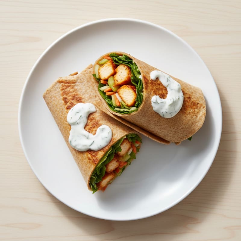 Crispy Buffalo Ranch Chicken Wraps